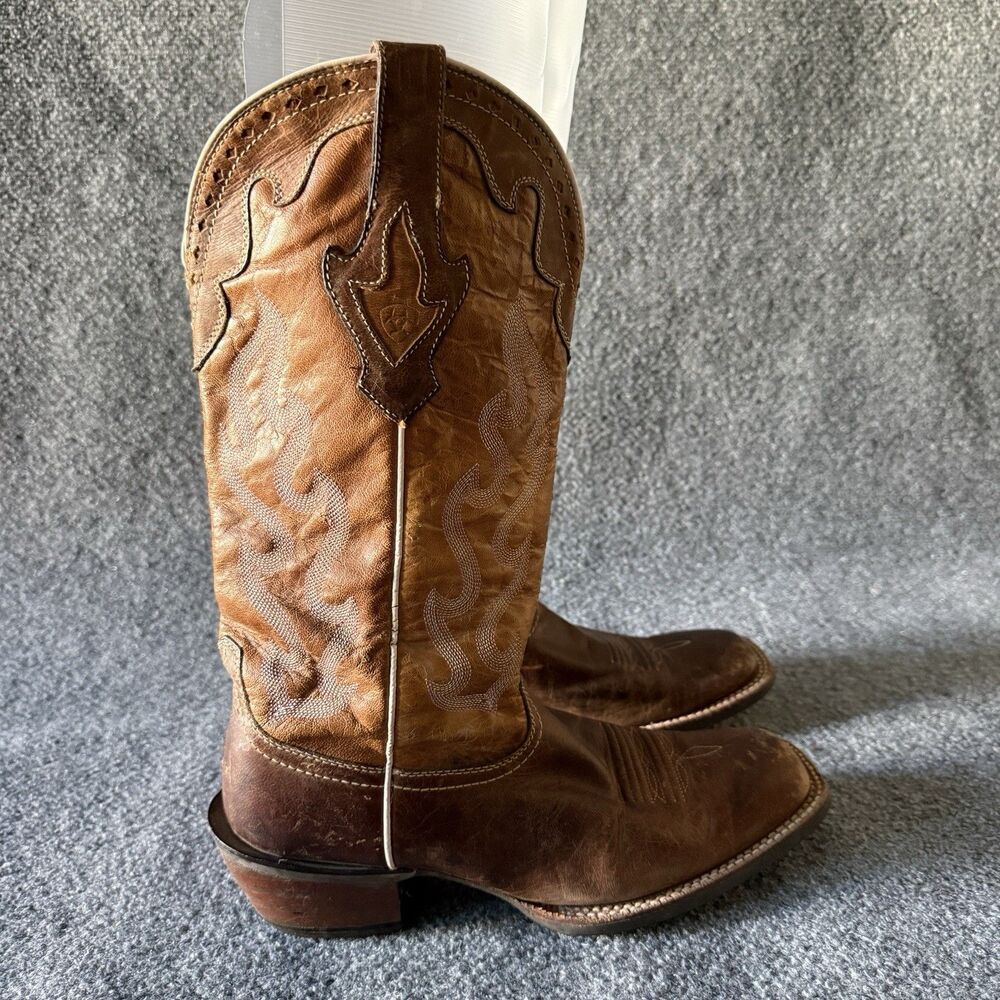Ariat Women's Crossfire Caliente Western Equestrian Boots Brown Leather US 10B - Picture 2 of 9